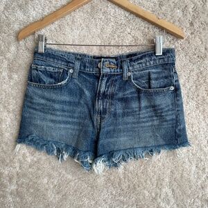 Lucky Brand Jean Short Womens Size 2 Mid Rise Cut Off Raw Hem Sexy Denim